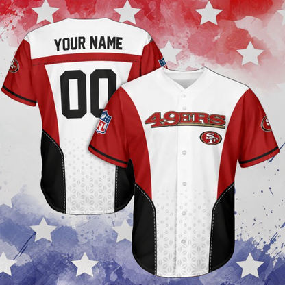 VIRAL EDITION - NEW CUSTOMIZED NFL11 SF49 SAN FRANCISCO 49ERS BASEBALL JERSEY