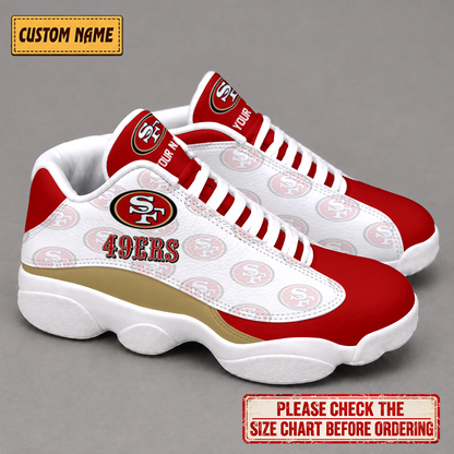 LIMITED EDITION - NEW CUSTOMIZED NFL11 SF49 SAN FRANCISCO 49ERS AIR JORDAN 13 LOW TOP SNEAKER