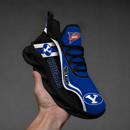 HOT DEAL - NEW CUSTOMIZED NCAA FBS11 BYU BYU COUGARS CLUNKY SNEAKERS