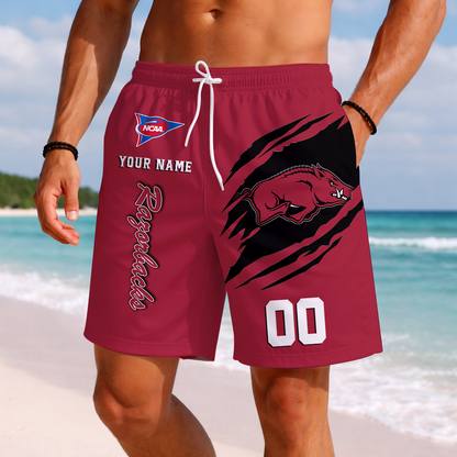 LIMITED DROP - NEW CUSTOMIZED | NCAA FBS12 AKR AK RAZORBACKS SHORT PANTS