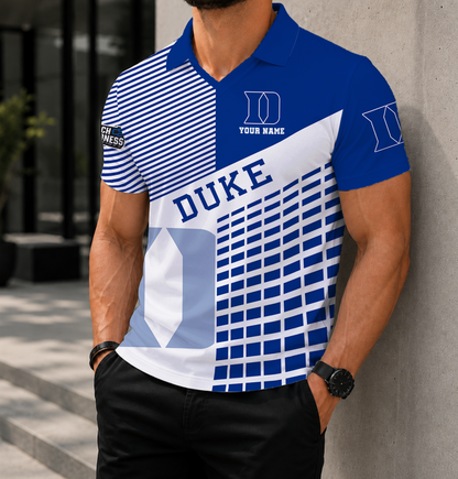VIRAL EDITION - NEW CUSTOMIZED NCAA MAM12 DLD DUKE BLUE DEVILS POLO SHIRT