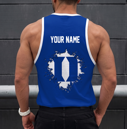 EXCLUSIVE EDTION - NEW CUSTOMIZED NCAA MAM12 DLD DUKE BLUE DEVILS STRAPPY UNISEX TANK TOP