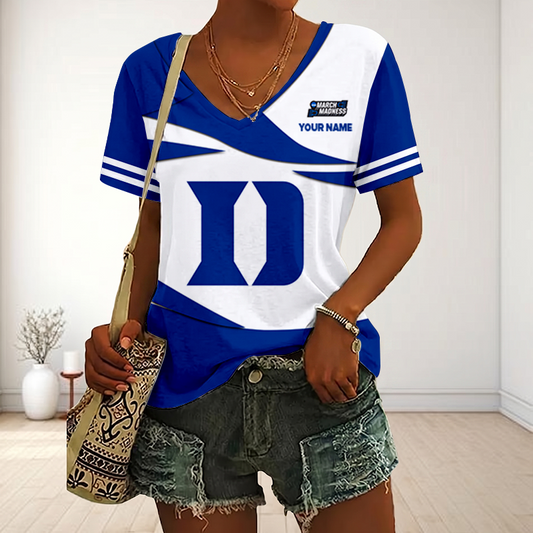 VIRAL EDITON - NEW CUSTOMIZED MAM NCAA12 DLD DL DEVILS V-NECK FEMALE SHIRT