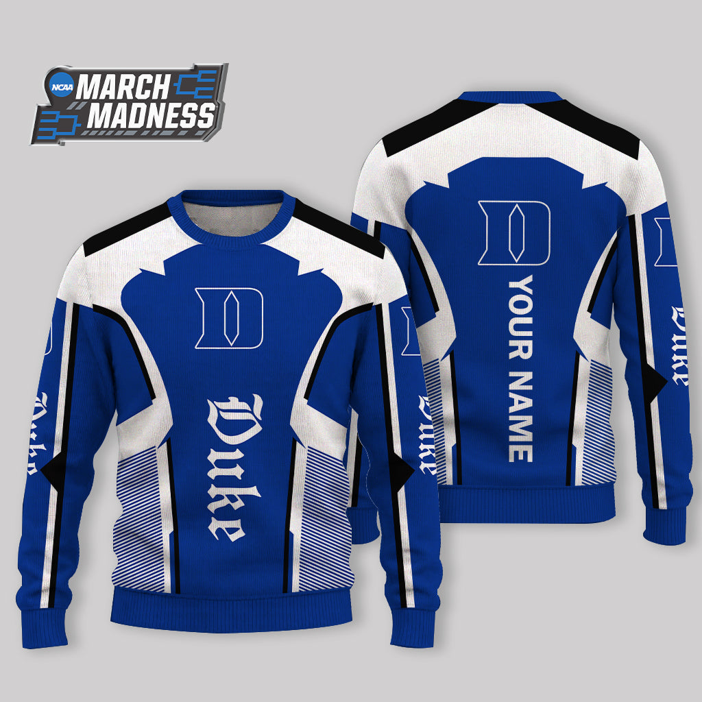 LIMITED EDITION - NEW CUSTOMIZED NCAA MAM12 DLD DUKE BLUE DEVILS UGLY SWEATER