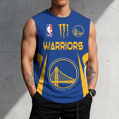 FINAL SALE - NEW CUSTOMIZED NBA12 GSW GOLDEN STATE WARRIORS MEN'S GYM SHIRT