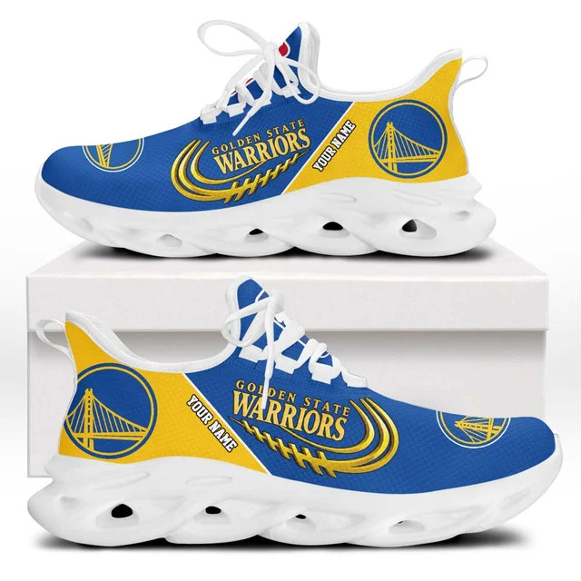 FINAL SALE - NEW CUSTOMIZED NBA12 GSW GOLDEN STATE WARRIORS PREMIUM CLUNKY SNEAKERS