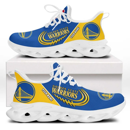 FINAL SALE - NEW CUSTOMIZED NBA12 GSW GOLDEN STATE WARRIORS PREMIUM CLUNKY SNEAKERS