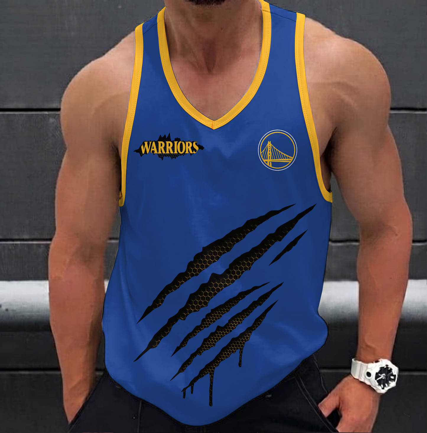 FINAL SALE - NEW CUSTOMIZED NBA12 GSW GOLDEN STATE WARRIORS UNISEX TANK TOP