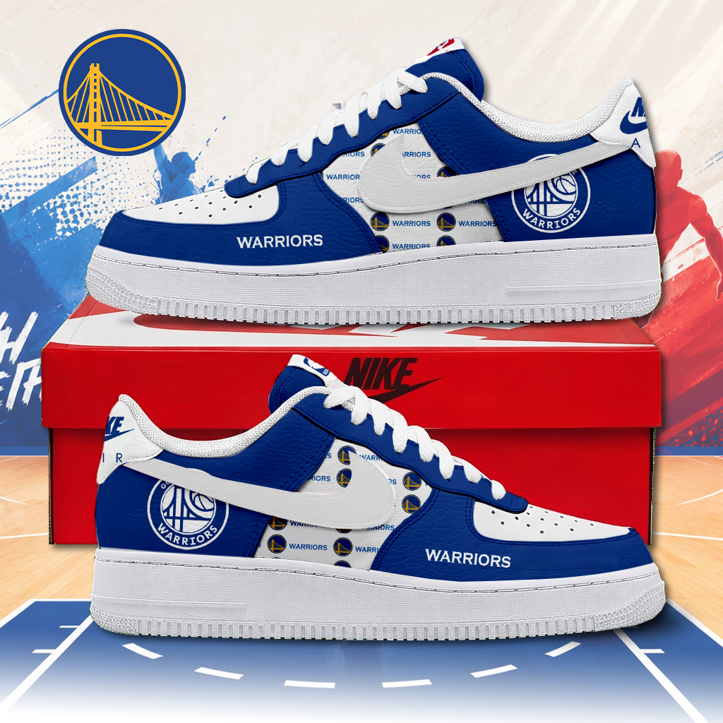 FINAL SALE - NEW CUSTOMIZED NBA12 GSW GOLDEN STATE WARRIORS AF1 SNEAKERS