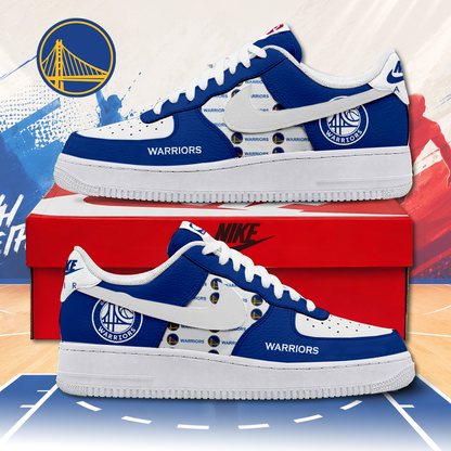FINAL SALE - NEW CUSTOMIZED NBA12 GSW GOLDEN STATE WARRIORS AF1 SNEAKERS