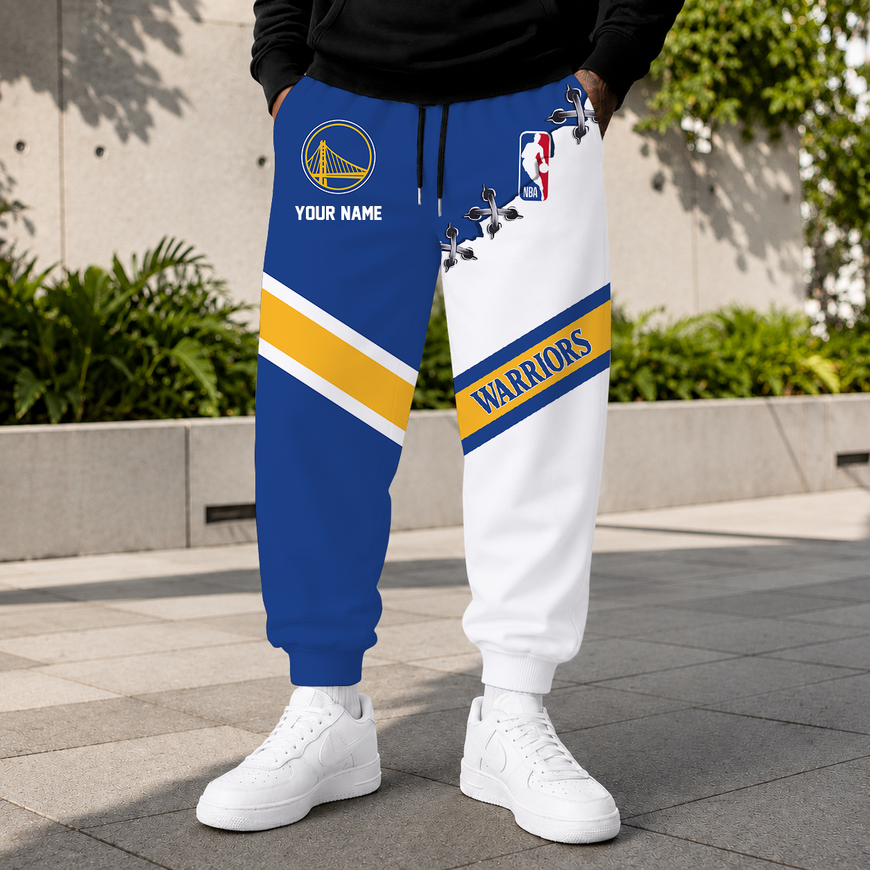 FINAL SALE - NEW CUSTOMIZED NBA12 GSW GOLDEN STATE WARRIORS SWEATPANTS