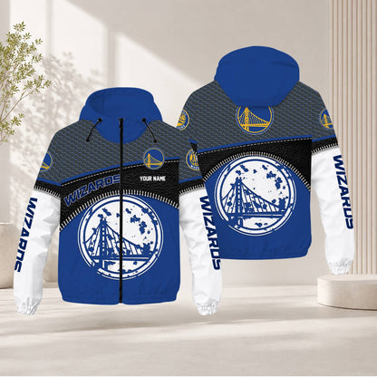FLASH SALE - NEW CUSTOMIZED NBA12 GSW GOLDEN STATE WARRIORS WINDBREAKER JACKET
