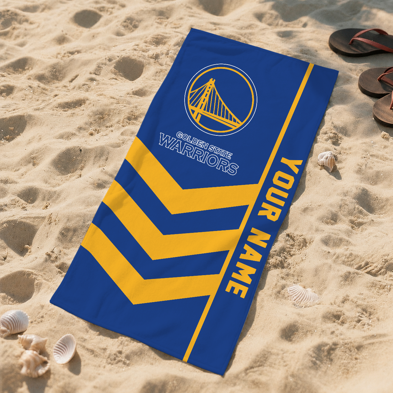 HOT DEAL - NEW CUSTOMIZED NBA12 GSW GOLDEN STATE WARRIORS BEACH TOWEL FOR FAN