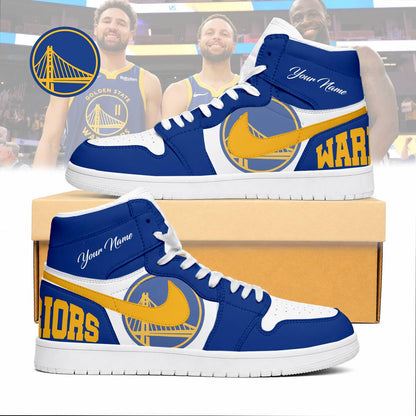 FINAL SALE - NEW CUSTOMIZED NBA12 GSW GOLDEN STATE WARRIORS AIR JORDAN SNEAKERS