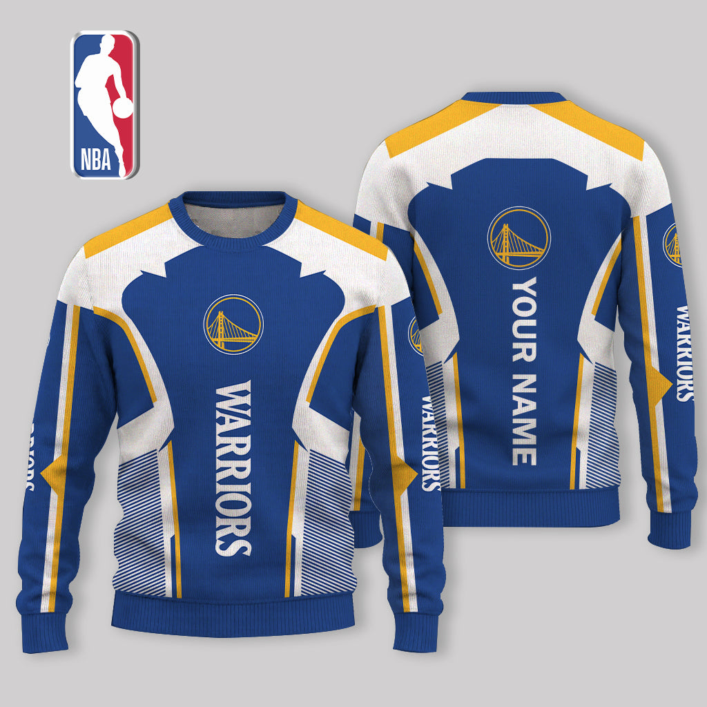 LIMITED EDITION - NEW CUSTOMIZED NBA12 GSW GOLDEN STATE WARRIORS UGLY SWEATER