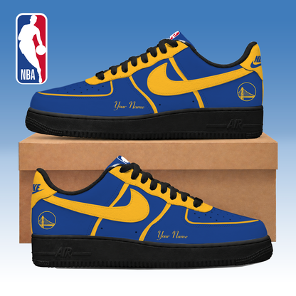 FINAL SALE - NEW CUSTOMIZED NBA12 GSW GOLDEN STATE WARRIORS AF1 SNEAKERS