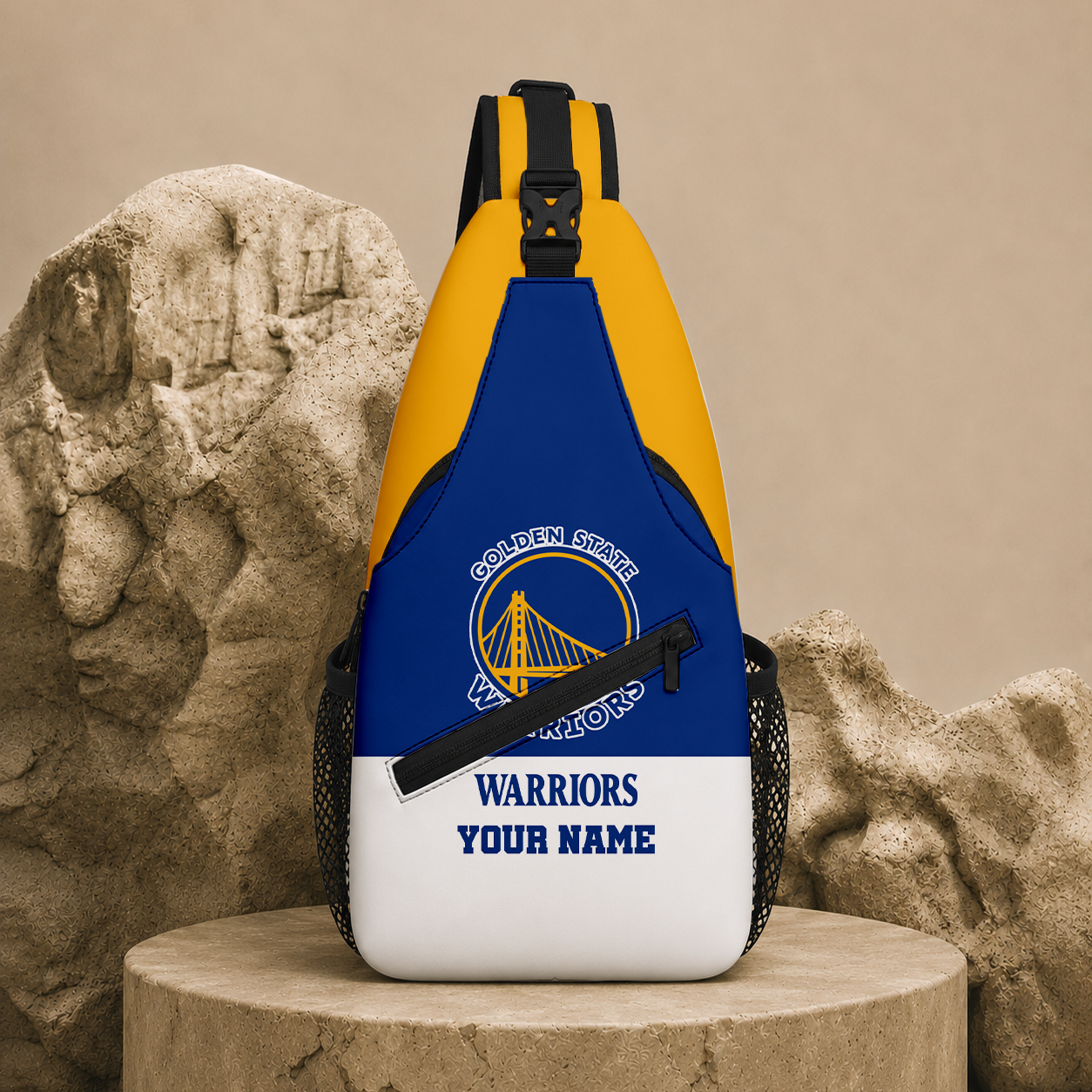 FINAL SALE - NEW CUSTOMIZED NBA12 GSW GOLDEN STATE WARRIORS SLING BAG