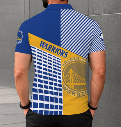 LIMITED EDITION - NEW CUSTOMIZED NBA12 GSW GOLDEN STATE WARRIORS POLO SHIRT