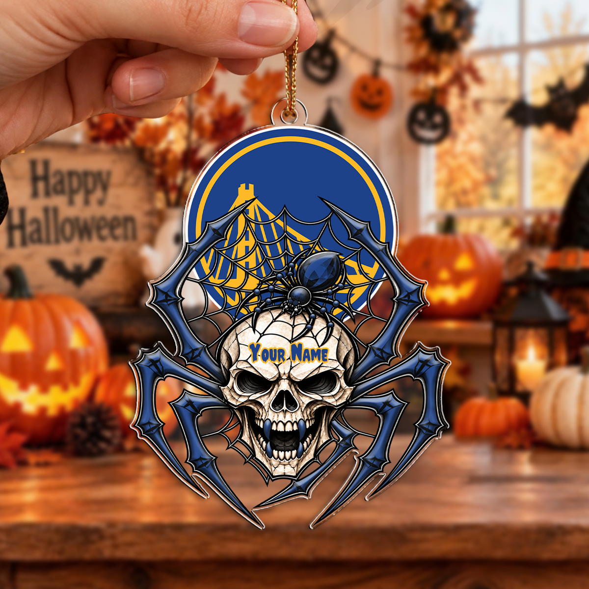 VIRAL EDITION - NEW CUSTOMIZED NBA12 GSW GOLDEN STATE WARRIORS HALLOWEEN ACRYLIC ORNAMENT