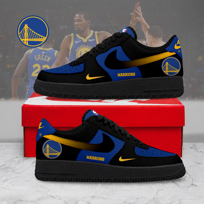 FINAL SALE - NEW CUSTOMIZED NBA12 GSW GOLDEN STATE WARRIORS AF1 SNEAKERS