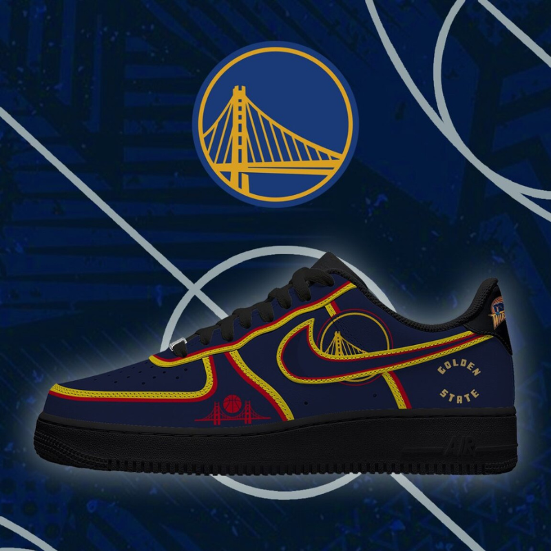 FINAL SALE - NEW CUSTOMIZED NBA12 GSW GOLDEN STATE WARRIORS AF1 SHOES
