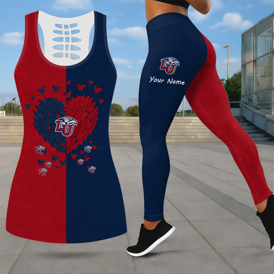 LIMITED EDITION - NEW CUSTOMIZED NCAA CFH12 LIF LIBERTY FLAMES LEGGINGS & HOLLOW TANK TOP SET