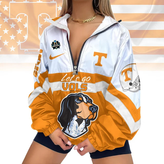 LIMITED EDITION - NEW CUSTOMIZED CWS NCAA12 TNV TN VOLUNTEERS V-NECK ZIPPER SWEATSHIRT JACKET