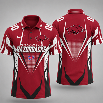 VIRAL EDITION - NEW CUSTOMIZED NCAA FBS12 AKR ARKANSAS RAZORBACKS POLO SHIRT, ZIP POLO SHIRT, HOODIE, ZIP HOODIE, T-SHIRT & SWEATSHIRT