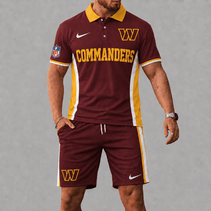 SPECIAL EDITION - NEW CUSTOMIZED | NFL12 WTC WASHINGTON COMMANDERS POLO SHIRT & SHORT PANTS SET