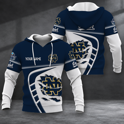 ELITE EDITION - NEW CUSTOMIZED NCAA MFF12 NFI NOTRE DAME FIGHTING IRISH HOODIE, ZIP HOODIE, T-SHIRT, POLO SHIRT, ZIP POLO SHIRT & SWEATSHIRT