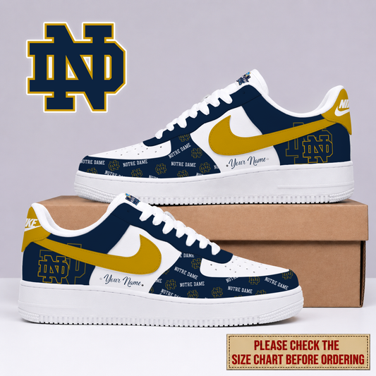 SPECIAL EDITION - NEW CUSTOMIZED NCAA MFF12 NFI NOTRE DAME FIGHTING IRISH AF1 SHOES