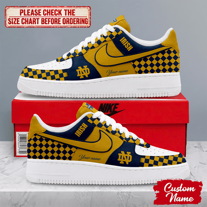 SPECIAL EDITION - NEW CUSTOMIZED NCAA MFF12 NFI NOTRE DAME FIGHTING IRISH AF1 SHOES