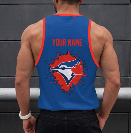 FINAL SALE - NEW CUSTOMIZED MLB12 TORONTO BLUE JAYS UNISEX TANK TOP