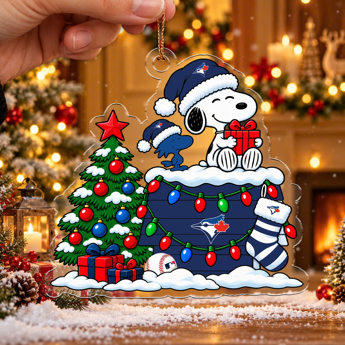 MEGA SALE - NEW CUSTOMIZED MLB12 TBJ TORONTO BLUE JAYS CHRISTMAS ACRYLIC ORNAMENT