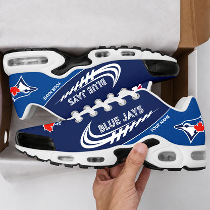 VIRAL EDITION - NEW CUSTOMIZED MLB12 TBJ TORONTO BLUE JAYS AIR MAX PLUS SNEAKERS