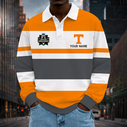 MEGA SALE - NEW CUSTOMIZED CWS NCAA12 TNV TN VOLUNTEERS UNISEX LONG SLEEVE POLO