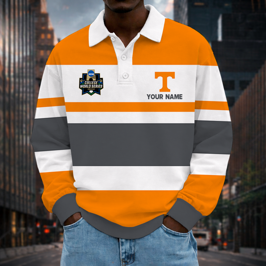 MEGA SALE - NEW CUSTOMIZED CWS NCAA12 TNV TN VOLUNTEERS UNISEX LONG SLEEVE POLO