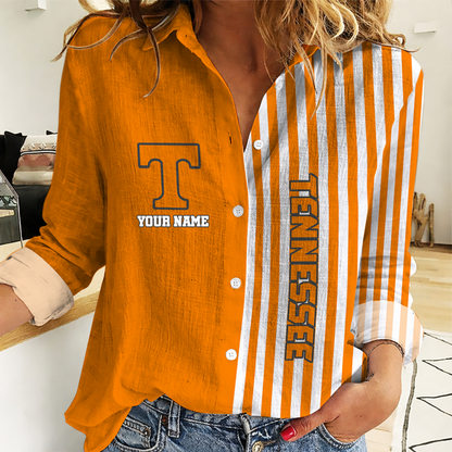 LIMITED DROP - NEW CUSTOMIZED | NCAA CWS12 TNV TN VOLUNTEERS WOMEN CASUAL SHIRT FOR FAN