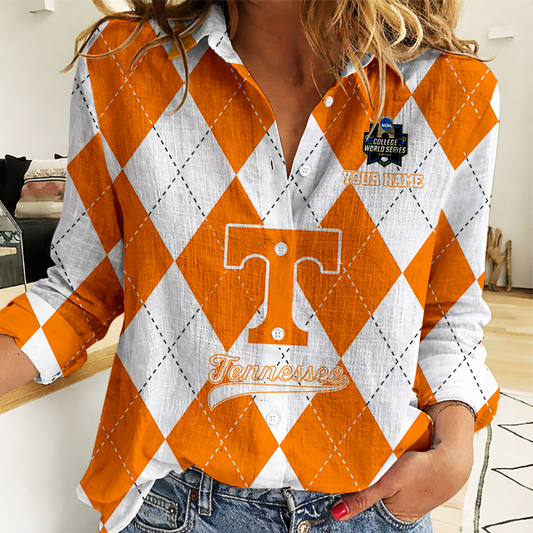 LIMITED DROP - NEW CUSTOMIZED | NCAA CWS12 TNV TN VOLUNTEERS WOMEN CASUAL SHIRT FOR FAN