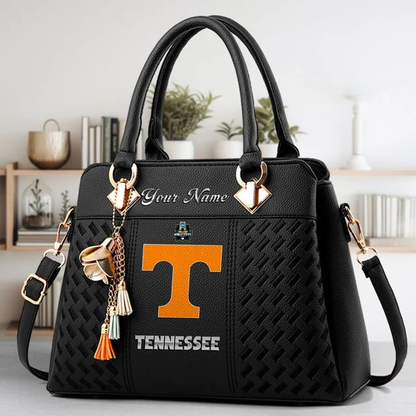 VIRAL EDITON - NEW CUSTOMIZED NCAA CWS12 TNV TN VOLUNTEERS ZIP HANDBAG MULTICOLOR