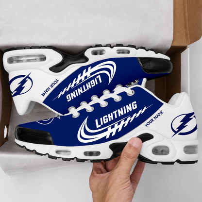 LIMITED EDITION - NEW CUSTOMIZED NHL12 TPL TAMPA BAY LIGHTNING AIR MAX PLUS SNEAKERS