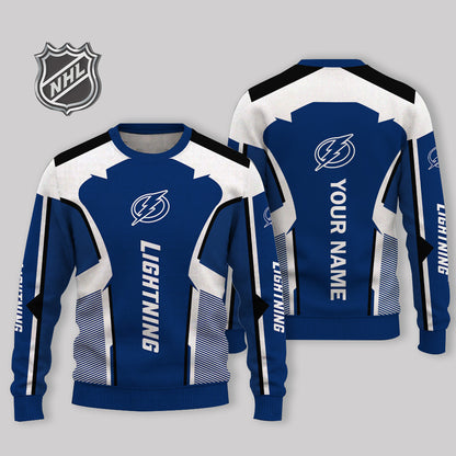 LIMITED EDITION - NEW CUSTOMIZED NHL12 TPL TAMPA BAY LIGHTNING UGLY SWEATER