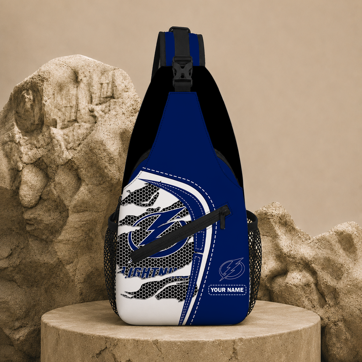 LIMITED EDITION - NEW CUSTOMIZED NHL12 TPL TAMPA BAY LIGHTNING SLING BAG