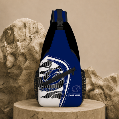 LIMITED EDITION - NEW CUSTOMIZED NHL12 TPL TAMPA BAY LIGHTNING SLING BAG