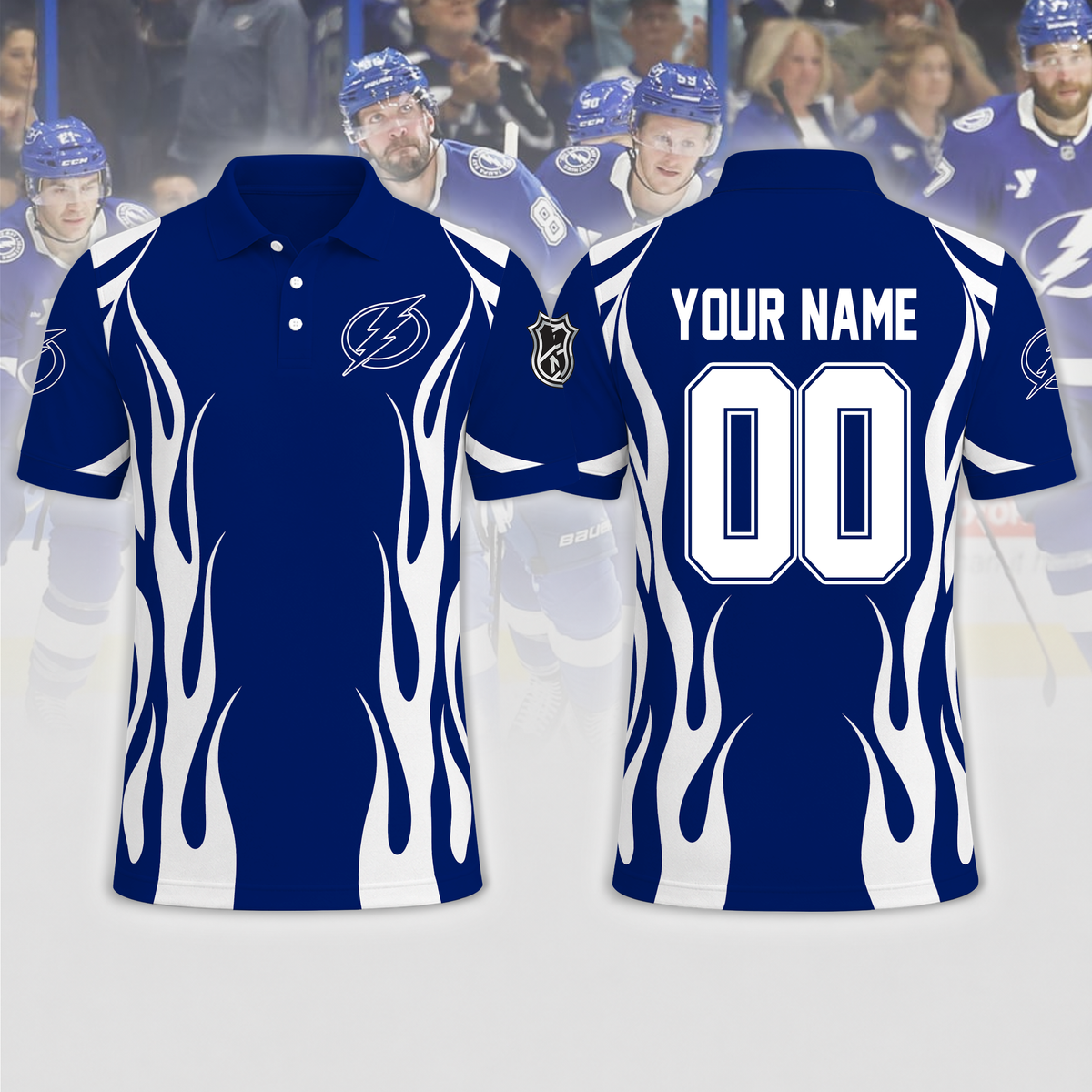 LIMITED EDITION - NEW CUSTOMIZED NHL12 TPL TAMPA BAY LIGHTNING T-SHIRT, POLO SHIRT, ZIP POLO SHIRT, SWEATSHIRT, HOODIE & ZIP HOODIE