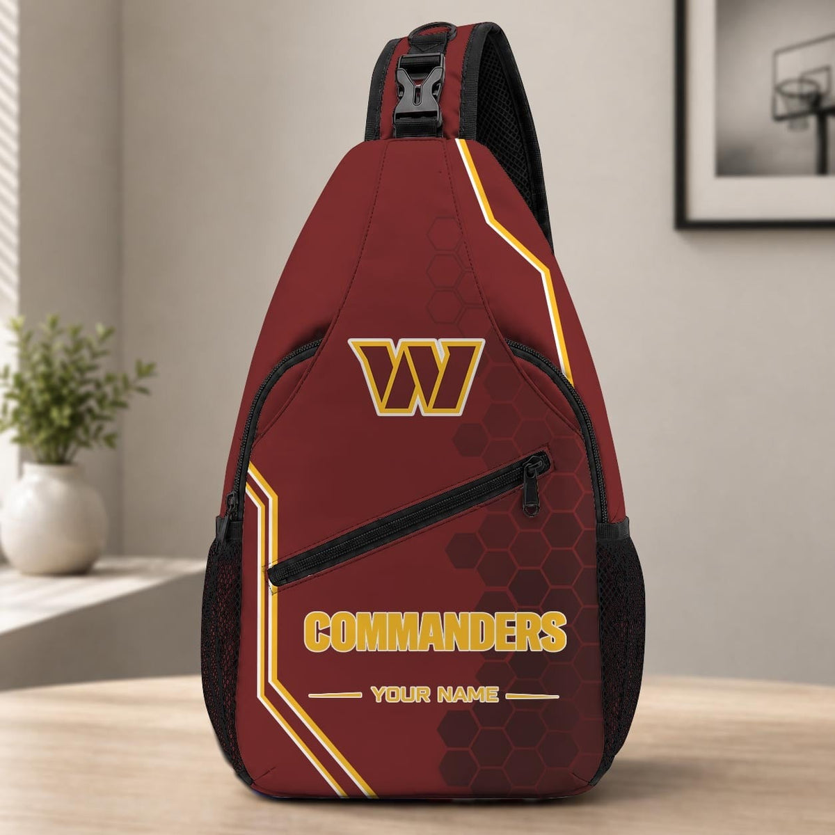 ELITE EDITION - NEW CUSTOMIZED NFL12 WTC WASHINGTON COMMANDERS SLING BAG