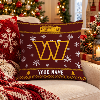 FINAL SALE - NEW PERSONALIZED NFL12 WTC WASHINGTON COMMANDERS PILLOW CASE