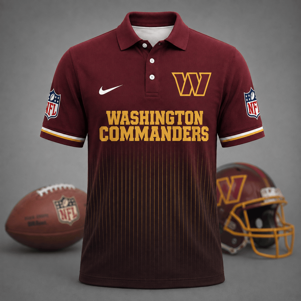 FINAL SALE - NEW CUSTOMIZED NFL12 WTC WASHINGTON COMMANDERS T-SHIRT, POLO SHIRT, ZIP POLO SHIRT, SWEATSHIRT, HOODIE & ZIP HOODIE