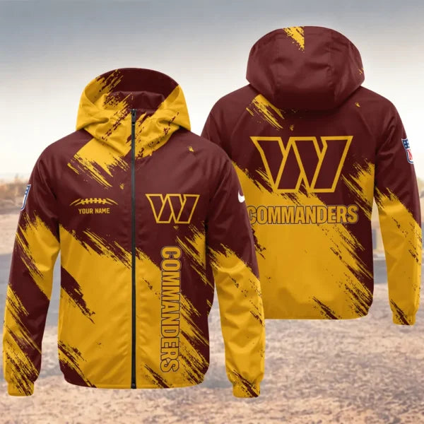 LIMITED EDITION - NEW CUSTOMIZED NFL12 WTC WASHINGTON COMMANDERS WINDBREAKER JACKET