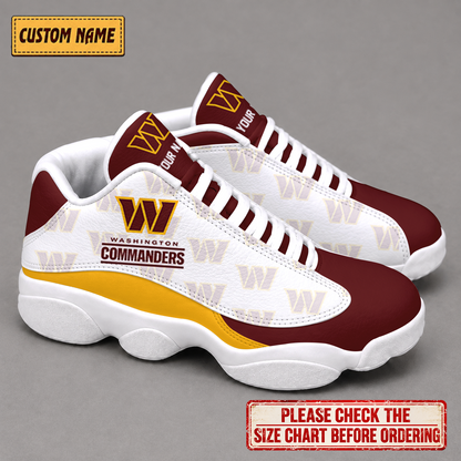 LIMITED EDITION - NEW CUSTOMIZED NFL12 WTC WASHINGTON COMMANDERS AIR JORDAN 13 LOW TOP SNEAKER